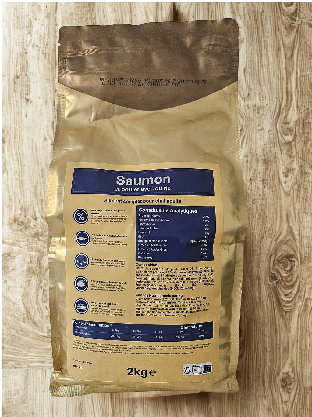Chat adulte - Sélection essentielle 🌿 Saumon, poulet & riz